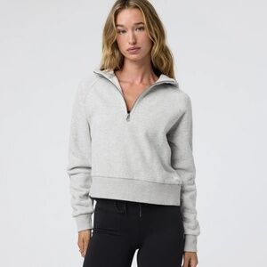 Vuori Restore Half Zip Hoodie Women's Fleece Pullover Grey Size small